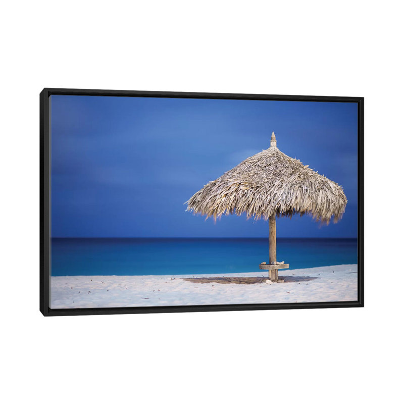 «Aruba» par Mark Paulda, impression sur toile, H 18 po x l 26 po x P 1,5 po, Toile avec cadre noir, Pas de tapis
