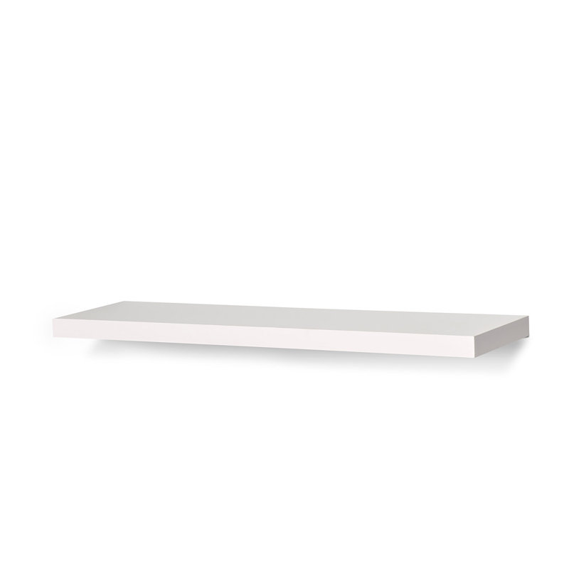 Drumheller Plastic / Acrylic Floating Shelf, 1.5" H x 36" W x 10" D, White