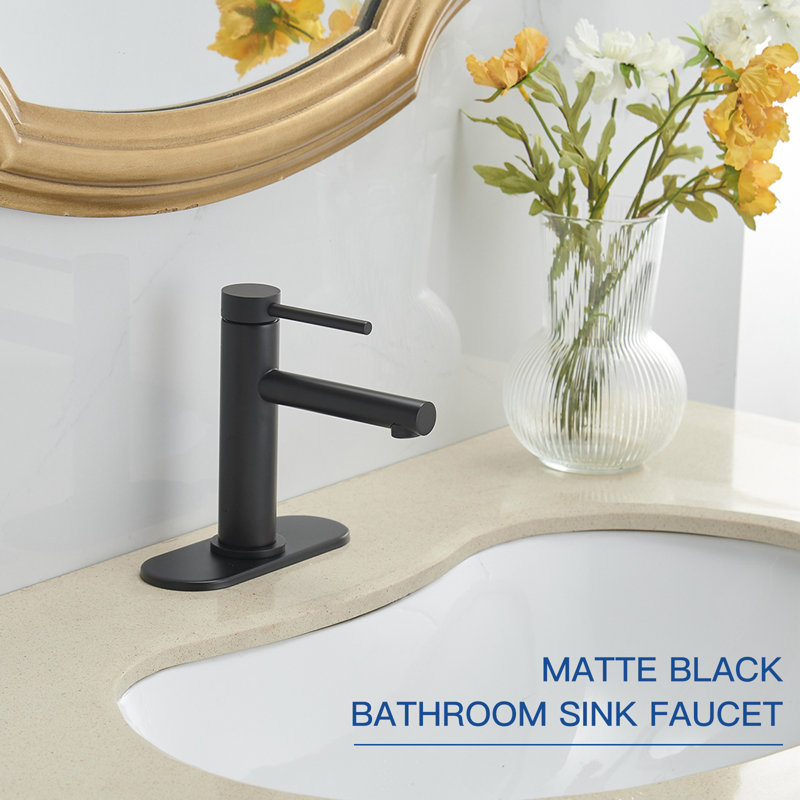 Single-handle Bathroom Faucet, Matte Black