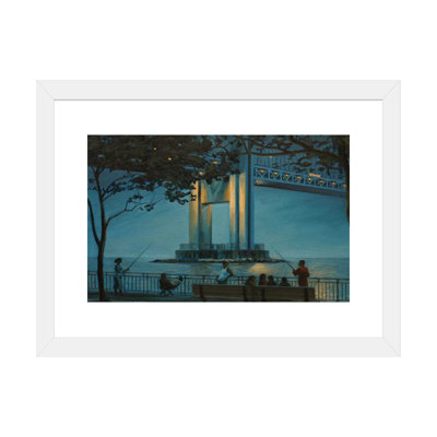 Pont Verrazano au crépuscule par Nick Savides - reproduction d'art