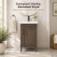 Ensemble de meuble-lavabo simple autoportant 20 po avec plateau en céramique Reynaldo-1355864737-1597465569