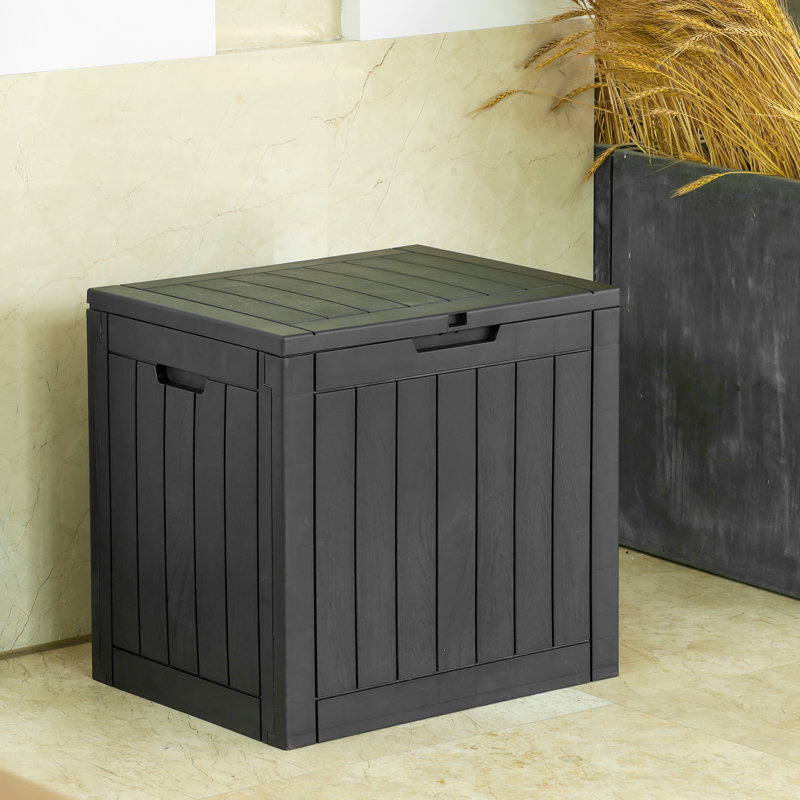 31 Gallon Durable Resin Outdoor Or Indoor Storage And Organization Deck Box Ideal For Garden Patio Furniture And Supplies