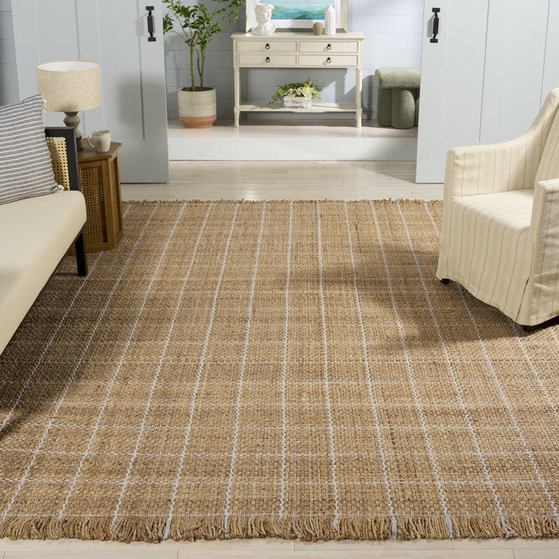 Tapis en jute tissé à la main Cesena, Rectangle 4 pi x 6 pi