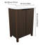 Meuble-lavabo sur pied brun de 30 po avec lavabo en céramique blanche, lavabo simple en résine, base en contreplaqué, armoire pliante à installation complète et procédé d'assemblage enduit