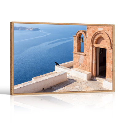 Tableau sur toile représentant une arche en pierre côtière surplombant la mer bleue