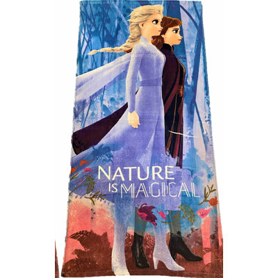 Princess Elsa Floral Fantasy Hooded Beach Poncho