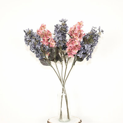 29" Artificial Hydrangea Berry Floral Arrangement For Vase Filler, Farmhouse Foliage Branch Sprays Long Stem Flower Bulk Bouquet For Wedding Party Home Office Table Centerpiece Shelf Decorations
