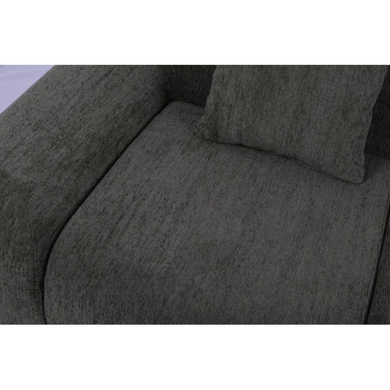 Canapé d'angle modulaire en chenille de 100 cm, Green