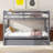 Full Over Full Rubber Wood Bunk Bed With Trundle, Ladder And Guardrails-106347409