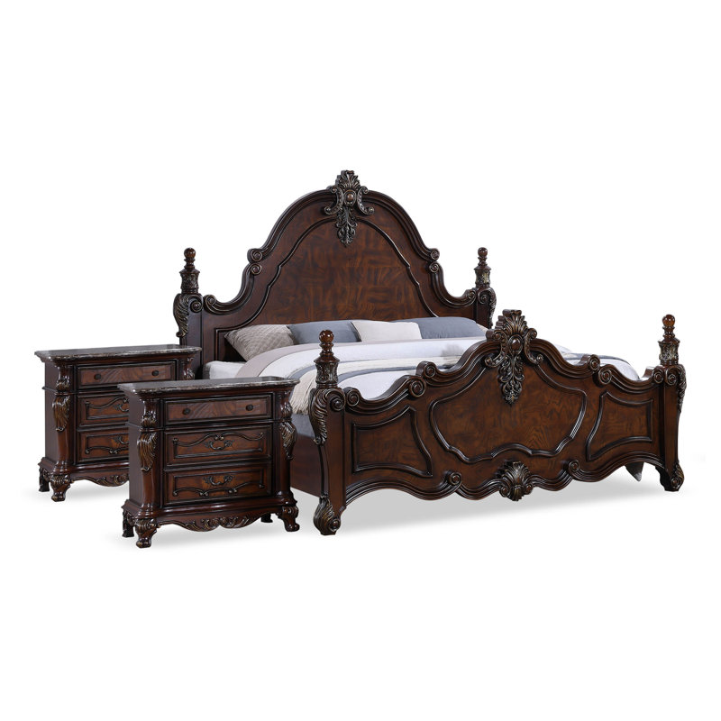 Ensemble de chambre à coucher 3 pièces Morwen, King