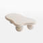 Table basse de 47 pouces en forme de nuage avec 3 pieds sphériques pour le salon, blanc crème-821268258-821268285