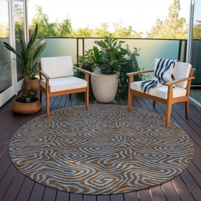  Machine Washable Indoor/Outdoor Chayden ACN1031 Brown Rug