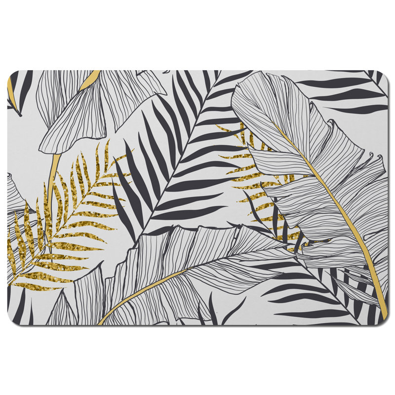 Nantucket Polyester, Wood Floral Rectangle Placemat