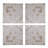 S/4 Distressed Wooden Square Wall Panels, 17.5X17.5"