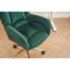 Chaise de bureau pivotante en velours 360 avec base en métal et roues universelles-453330978