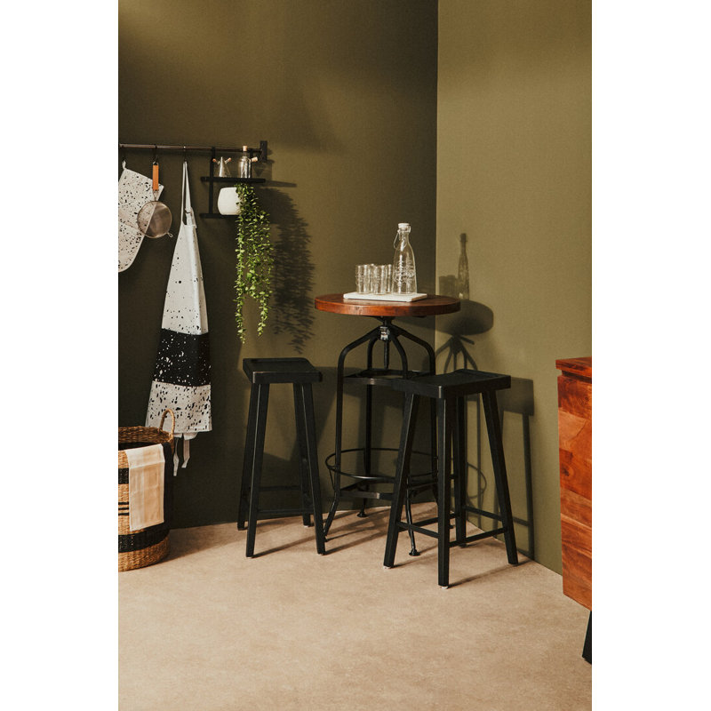 Counter Stool with Solid Wood Frame