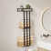 Wall-mounted towel rack with hooks