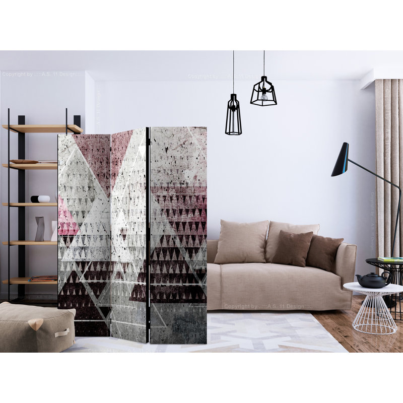 Hakeim 135cm W x 172cm H 3 - Panel Solid Wood Folding Room Divider