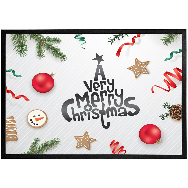Oceola Christmas Gift Box - Single Picture Frame Print, 25cm H x 31cm W x 4cm D, Black