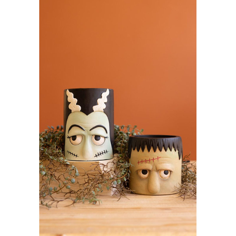 ENSEMBLE DE DEUX PLANTES EN RÉSINE