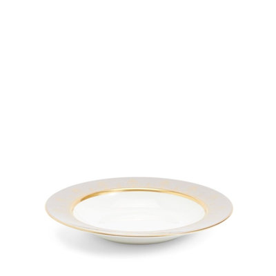 Wedgwood Anthemion Gray Rim Soup 8.9In