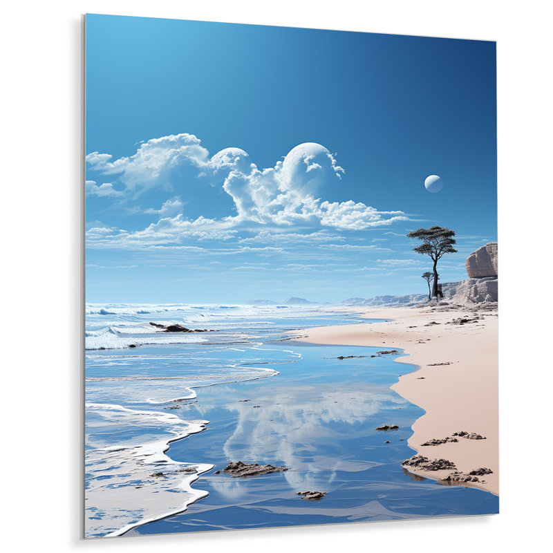 Décoration murale plage en métal Beach Photo Reverie III, H 32 po x l 16 po x P 1 po