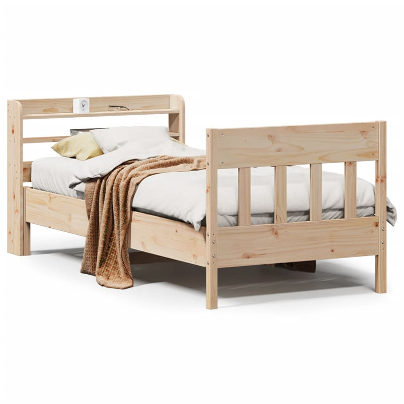 Storage Bed, Brown, European Single (90 x 200 cm)