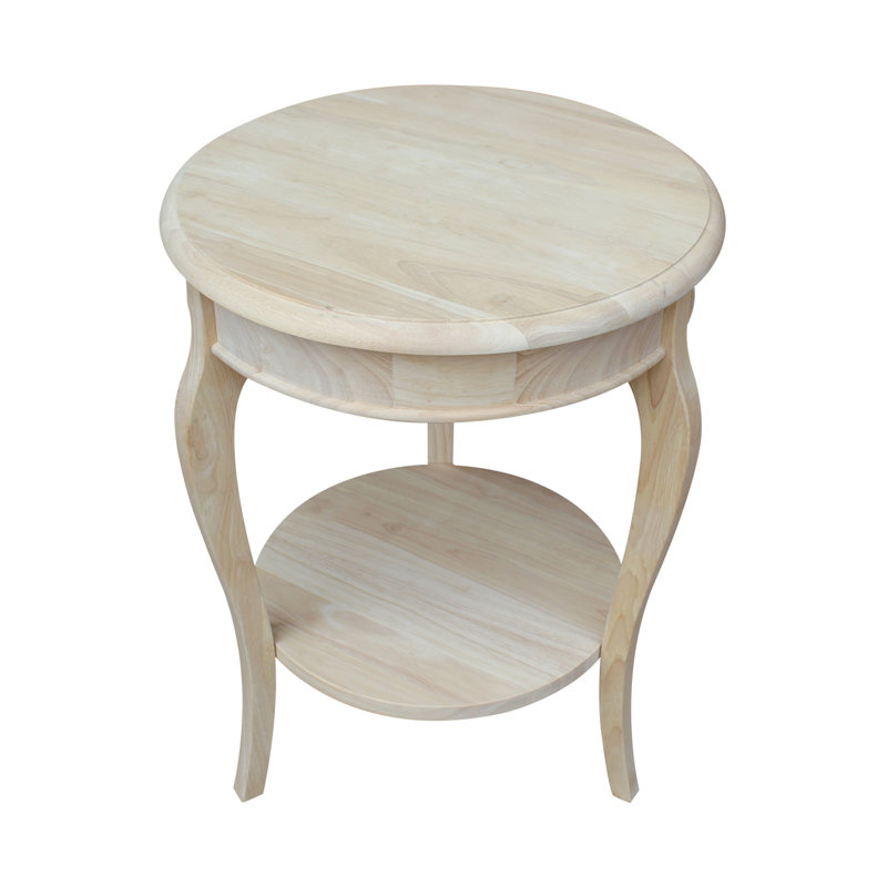 Table de bout en bois massif à 3 pieds Maretti, Brut
