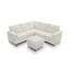 Canapé modulaire (repose-pieds non inclus), blanc