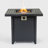 28-Inch Iron Square Propane Fire Pit Table