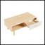 Table basse rectangulaire avec pieds en bois massif