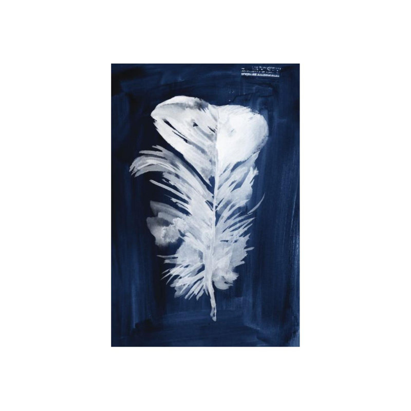Indigo Feathers II Print by Barclay Butera, Outdoor, 45" H x 30" W x 1.5" D