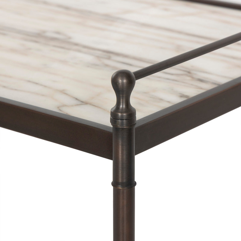 Eisen Nightstand-Striated Marble