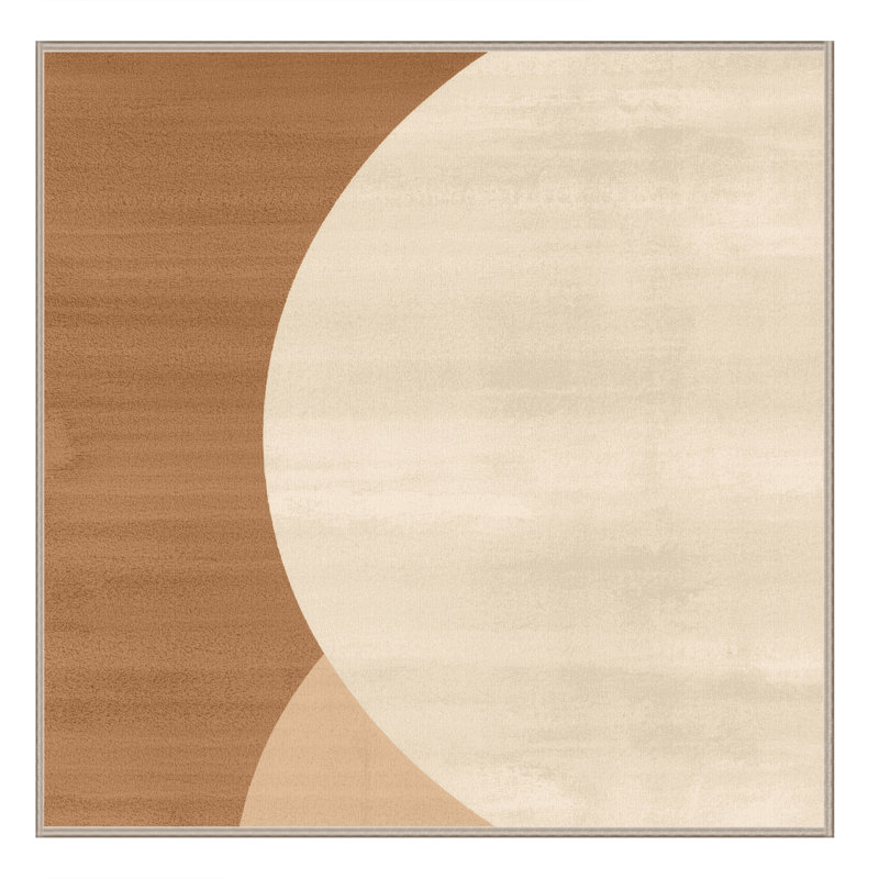 Tapis beige lavable à la machine Bemott, Carré 3 pi