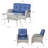 Wicker 4 - Person Patio Conversation Set with Cushions-481584695-481584694