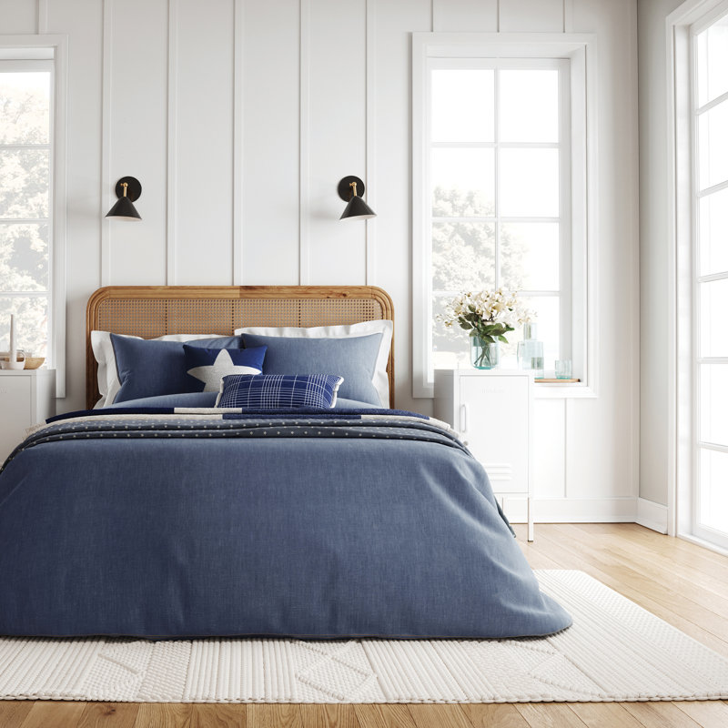 Knit Throw, Blue