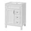 Meuble-lavabo 24 po avec lavabo en céramique, petite armoire de salle de bain moderne, 2 tiroirs et tablette réglable