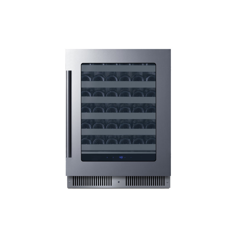 Summit Appliance 24" Wide Built-In Residential Shallow 18" depth Wine Cellar, Right Handed