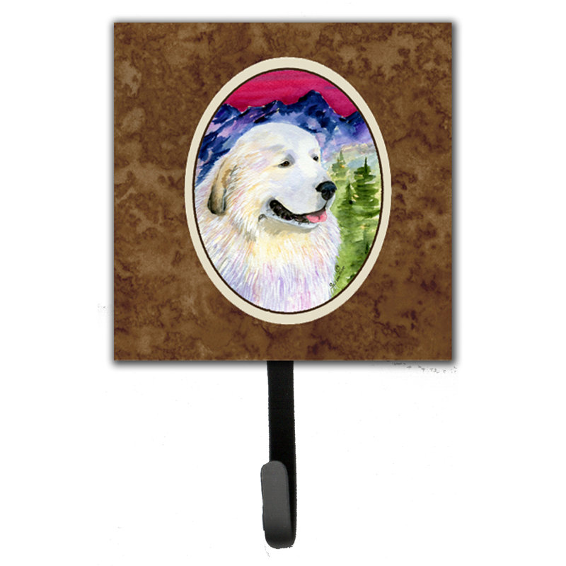 Porte-laisse et crochet mural great pyrenees