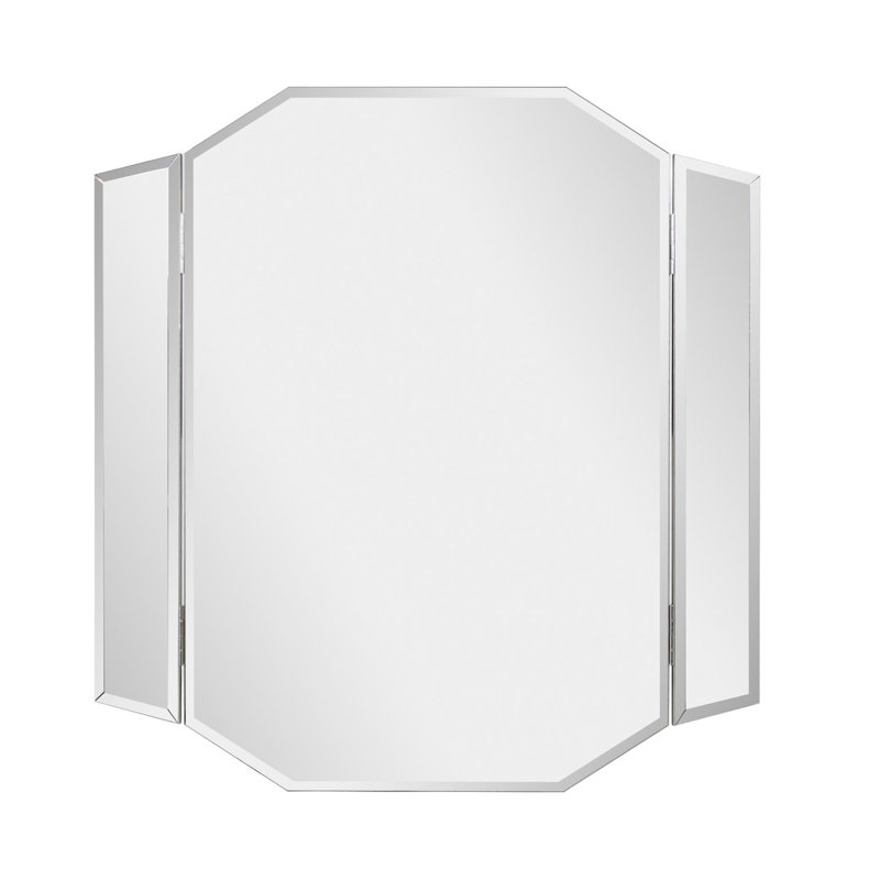 Ohemaa Contemporary Bi-Fold Curved Vanity Mirror