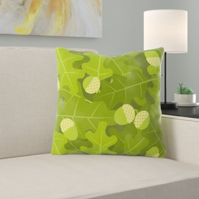 Oak Leaves Throw Pillow