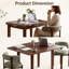 Table de salle à manger extensible en bois massif de 51,2 po, abattant rabattable pliant avec finition noyer, table de cuisine peu encombrante pour 4 à 6 personnes, style maison de campagne pour petits appartements, assemblage facile