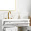 Meuble-lavabo simple 36 po avec lavabo sur pied et armoire de rangement avec 2 portes à fermeture douce et 2 tiroirs.-670162698