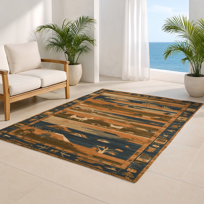 Tapis intérieur et extérieur ArtDeco, Rectangle 5 pi x 7 pi