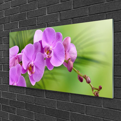 Flowers Houses - Unframed Photograph on Glass