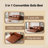Chesterfield Sofa Bed - 93.8" King 3-In-1 Faux Leather Sleeper With Nailhead Trim-1666206269