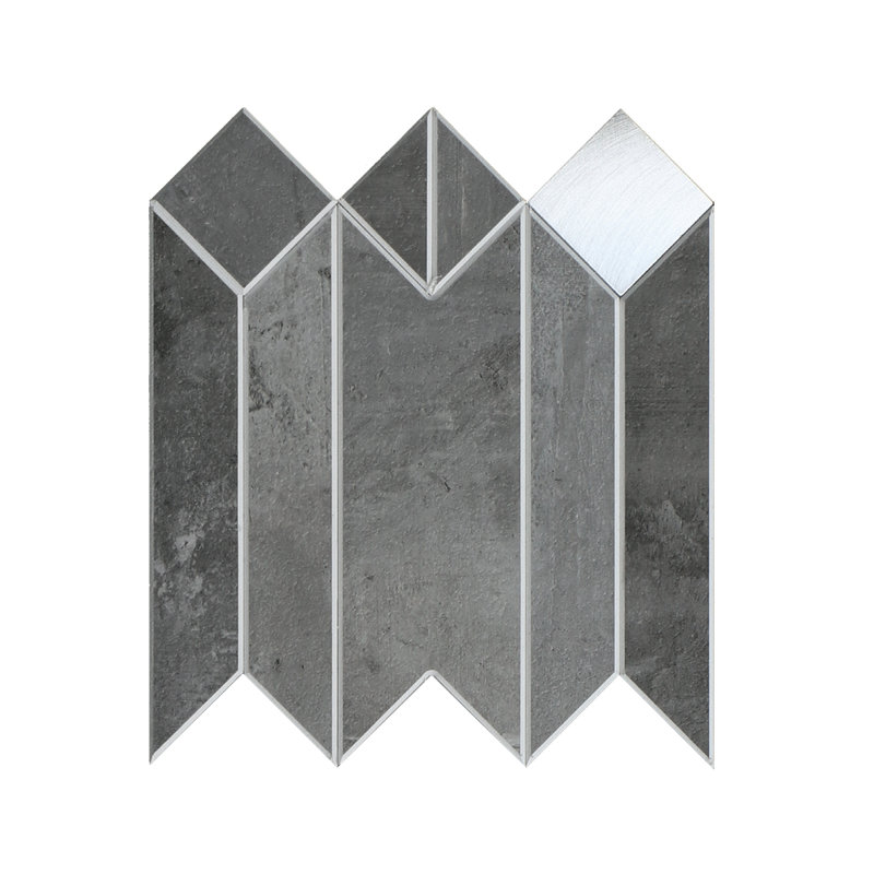 6'' W x 6'' L Engineered Stone Peel and Stick Mosaic Tile, Orion Blue
