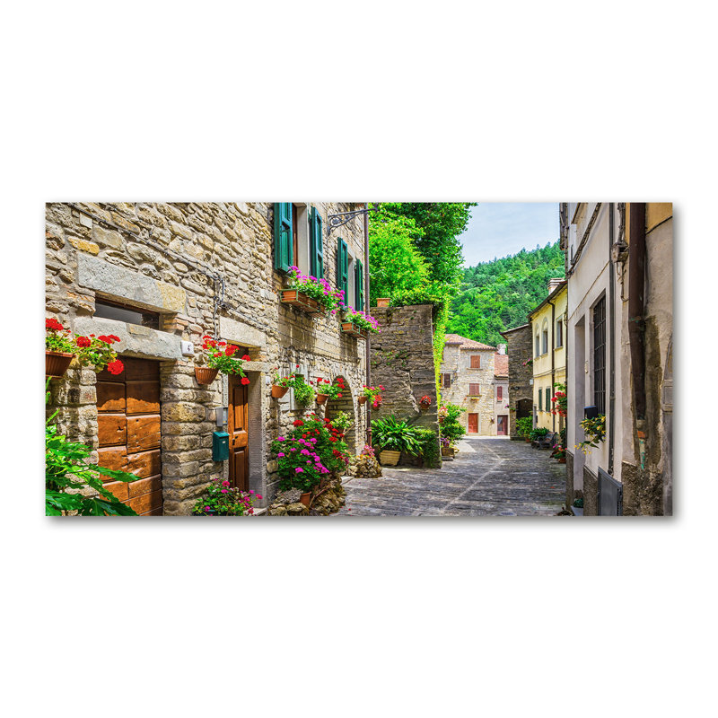 A Charming Street - Wrapped Canvas Print