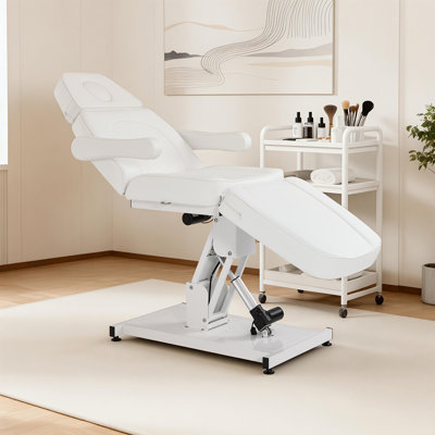 Lit de beauté inclinable et réglable à 3 moteurs avec fauteuil à tatouer pour spa avec télécommande