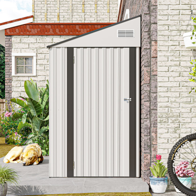Campcraft Two-Color Optional Storage Shed - Single Hinge Door, Solid Structure, Good Ventilation, White